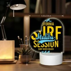 Love Acrylic Night Light, A Surfboard With The Words California Surf Session On It. -Pattern Night Light 7d7a299a5735f92e773b75bfc81ebde8d864acd8