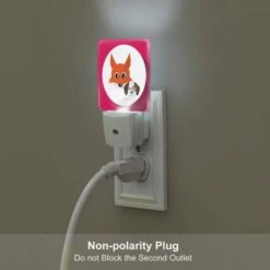 Night Light Set Of 2, A Cartoon Fox And A Dog Are Sitting Together. 6 Night Light Set Of 2, A Cartoon Fox And A Dog Are Sitting Together. -Pattern Night Light 7e23530e3ba220a8d806e5b1df07f8438c7af728