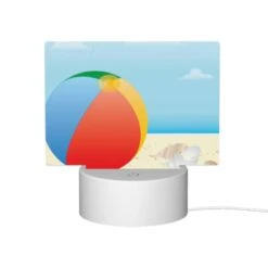 Rectangular Acrylic Night Light, A Colorful Beach Ball Is Sitting On A Sandy Beach. 11 Rectangular Acrylic Night Light, A Colorful Beach Ball Is Sitting On A Sandy Beach. -Pattern Night Light 7e3e67c40526c4b95b5117dd400f6b6a61ebfbe8