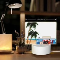 Rectangular Acrylic Night Light, A Man Stands In Front Of A Food Truck On A Beach. 7 Rectangular Acrylic Night Light, A Man Stands In Front Of A Food Truck On A Beach. -Pattern Night Light 7fa5b063981ba72cf6ad806a5e2dac7b501fdc3f