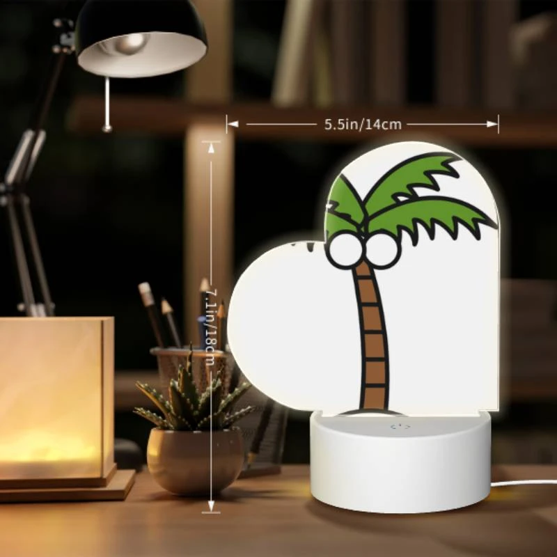 Love Acrylic Night Light, A cartoon drawing of a palm tree with a face drawn on it. Love Acrylic Night Light, A Cartoon Drawing Of A Palm Tree With A Face Drawn On It. -Pattern Night Light 7fd2637360ada3b7b2b58d1ca316376f4b170fcc