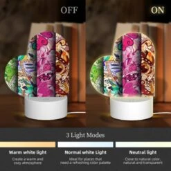 Love Acrylic Night Light, Four Different Colored Designs Of Swirls And Patterns. 4 Love Acrylic Night Light, Four Different Colored Designs Of Swirls And Patterns. -Pattern Night Light 8016cd6932e4744fbe69cd10d7a6856780f5ad81