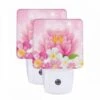 Night Light Set Of 2, A Pink Flower With Yellow Center And White Petals. 2 Night Light Set Of 2, A Pink Flower With Yellow Center And White Petals. -Pattern Night Light 8093a0c30181cde0aa1f2afcbded5f1c2eea49d6