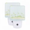 Night Light Set Of 2, A Beautiful Beach Scene With Palm Trees And A Sunny Sky. 2 Night Light Set Of 2, A Beautiful Beach Scene With Palm Trees And A Sunny Sky. -Pattern Night Light 8257020a6e2eb89b867c0a5c2ced3740d96de56e