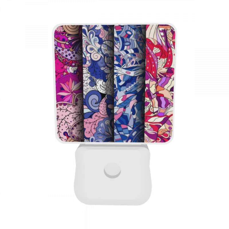 Night Light Set of 2, Three different colored designs of flowers. Night Light Set Of 2, Three Different Colored Designs Of Flowers. -Pattern Night Light 82656d0d4009737743d2125681d4dc5b3daeface