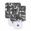 Night Light Set Of 2, A Black And White Photo Of A Leafy Plant. 1 Night Light Set Of 2, A Black And White Photo Of A Leafy Plant. -Pattern Night Light 8272ac1b02493c501bc150b73a17ea6e711e7cde