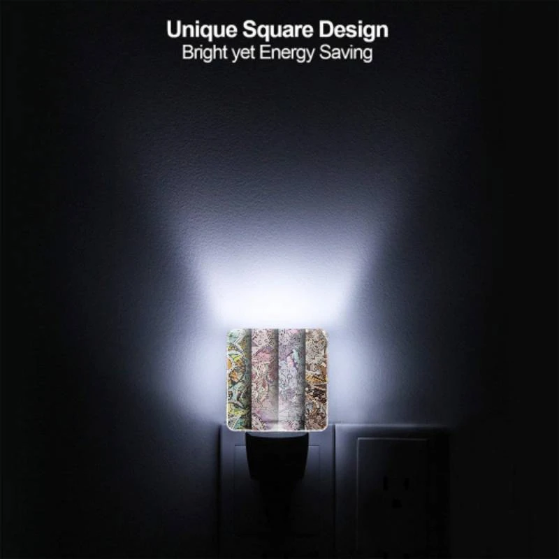 Night Light Set of 2, Four different colored paintings of swirls and designs. Night Light Set Of 2, Four Different Colored Paintings Of Swirls And Designs. -Pattern Night Light 82f28ec10178f4b37b63934958cbbf13f1c86253