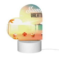 Love Acrylic Night Light, A Colorful Cartoon Of A Beach With A Sun And Palm Trees. 11 Love Acrylic Night Light, A Colorful Cartoon Of A Beach With A Sun And Palm Trees. -Pattern Night Light 8322a1183c50f40c27d84dbf7534e3059eaab3a5