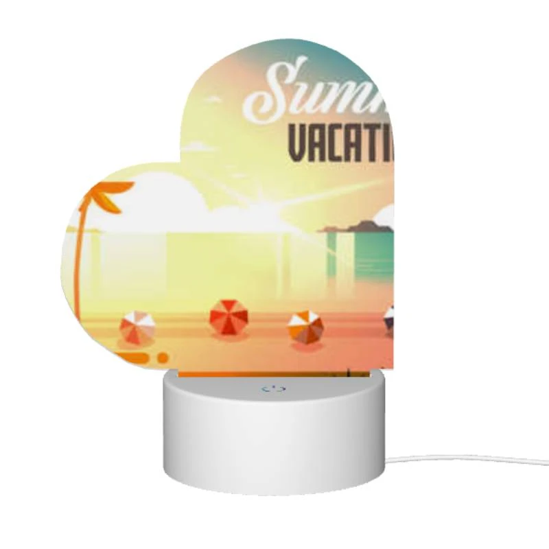 Love Acrylic Night Light, A colorful cartoon of a beach with a sun and palm trees. Love Acrylic Night Light, A Colorful Cartoon Of A Beach With A Sun And Palm Trees. -Pattern Night Light 8322a1183c50f40c27d84dbf7534e3059eaab3a5