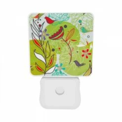 Night Light Set Of 2, A Colorful Painting Of Flowers And Birds. -Pattern Night Light 833f24a54c9ce8e4d28bb67c585e7ce83b63ebd3