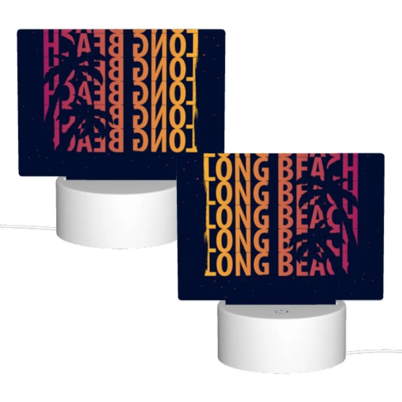Rectangular Acrylic Night Light, A colorful poster advertising summer adventures. Rectangular Acrylic Night Light, A Colorful Poster Advertising Summer Adventures. -Pattern Night Light 83e3b0f361ac263600b45ef8c221b0865b1d3953