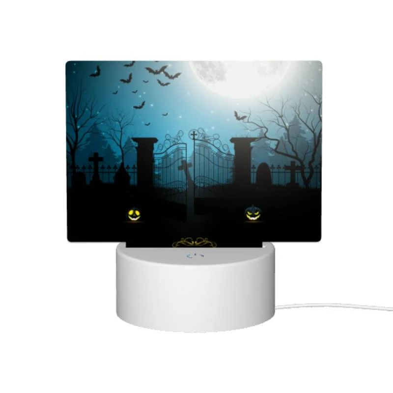 Rectangular Acrylic Night Light, A Halloween scene with a moon Rectangular Acrylic Night Light, A Halloween Scene With A Moon -Pattern Night Light 8431261aaa36767e8eaad7842dda3f48306f32cb