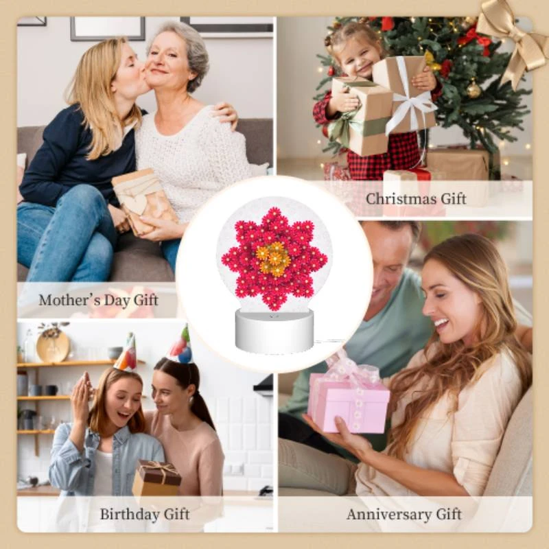 Round Acrylic Night Light, A bouquet of pink and yellow flowers. Round Acrylic Night Light, A Bouquet Of Pink And Yellow Flowers. -Pattern Night Light 84358f25221244c69c273d92fca58eb79ce788d5