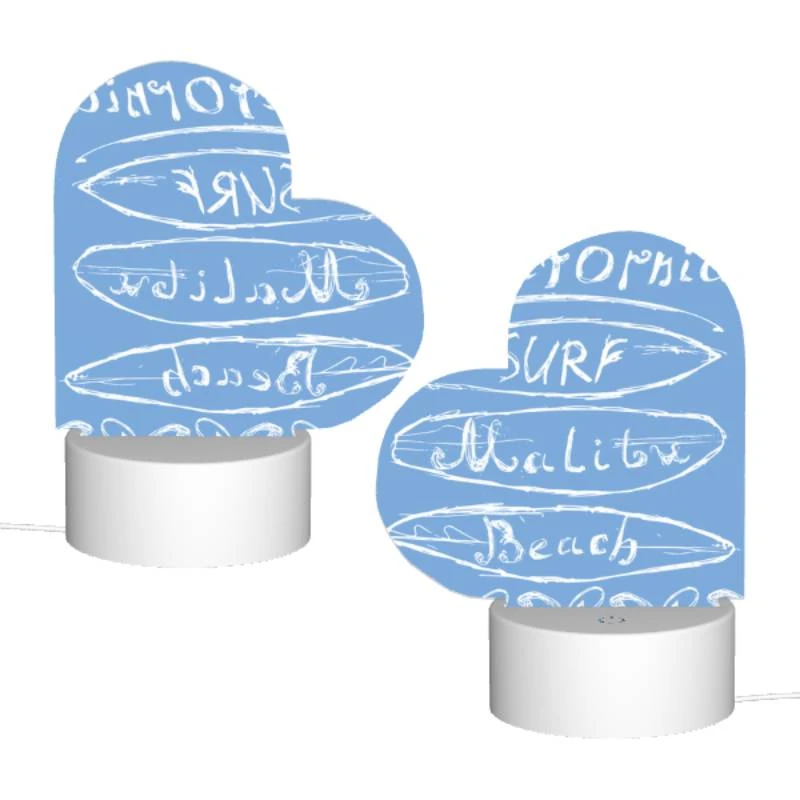 Love Acrylic Night Light, A blue sign that says California Surf Malibu Beach. Love Acrylic Night Light, A Blue Sign That Says California Surf Malibu Beach. -Pattern Night Light 8499d58aaf03edd37469a92c2ca1ddc0a020745e