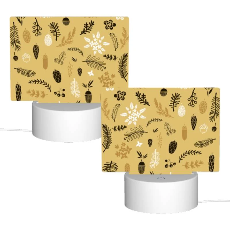 Rectangular Acrylic Night Light, A collection of various plants and fruits. Rectangular Acrylic Night Light, A Collection Of Various Plants And Fruits. -Pattern Night Light 84a7b4cb3b881f88dee7647d618624f5872f5084