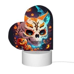 Love Acrylic Night Light, A Skull With A Pumpkin Face And A Cat Face. 11 Love Acrylic Night Light, A Skull With A Pumpkin Face And A Cat Face. -Pattern Night Light 84a88515511cb7f366d3ae8eb92ae6441b9c7d79