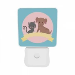 Night Light Set Of 2, A Black Cat And A Brown Dog Are Sitting Next To Each Other. 9 Night Light Set Of 2, A Black Cat And A Brown Dog Are Sitting Next To Each Other. -Pattern Night Light 8631ad2f206c81ebc5d15b09e286096ea4924780