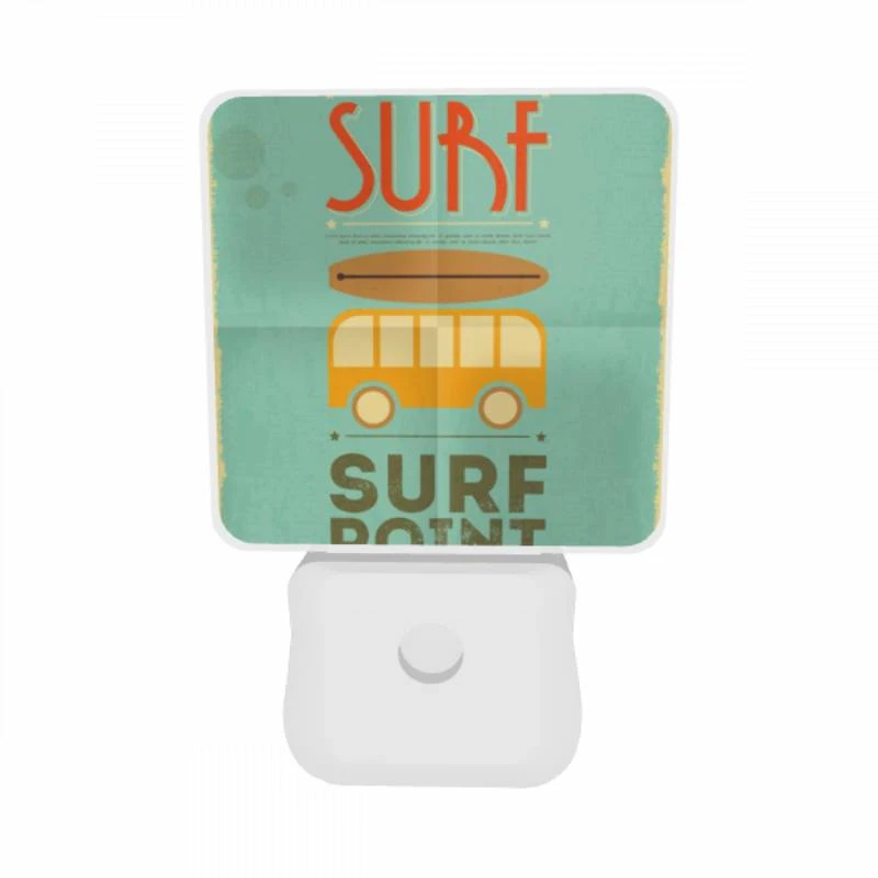 Night Light Set of 2, A surfboard is on top of a bus. Night Light Set Of 2, A Surfboard Is On Top Of A Bus. -Pattern Night Light 8954dcd3ecdb910601c6cf8f5f6474ffe9ea89e6