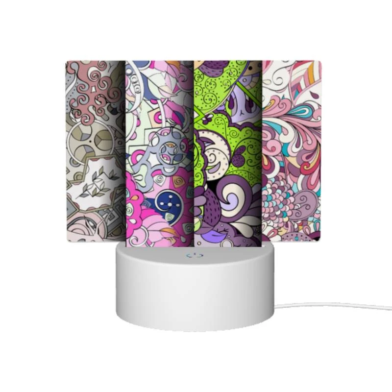 Rectangular Acrylic Night Light, Three colorful designs are displayed on a wall. Rectangular Acrylic Night Light, Three Colorful Designs Are Displayed On A Wall. -Pattern Night Light 8996c5c885cd8a0d246ca7694fbc2dd37052f3d4