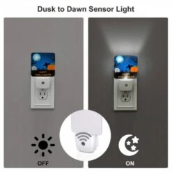 Night Light Set Of 2, A Halloween Scene With A Moon 4 Night Light Set Of 2, A Halloween Scene With A Moon -Pattern Night Light 8a407a0e880d70d028f82004ebbac43e840aa903