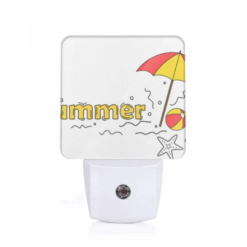 Night Light, A colorful umbrella is opened over a beach ball and a starfish. Night Light, A Colorful Umbrella Is Opened Over A Beach Ball And A Starfish. -Pattern Night Light 8aad2751e7f3ae1ebe559c669fd817ff3d9ad255