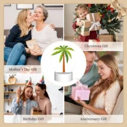 Round Acrylic Night Light, A Green And Orange Palm Tree. 9 Round Acrylic Night Light, A Green And Orange Palm Tree. -Pattern Night Light 8ab93ab8e83803b2d2e3db398d618281cea2b7c6