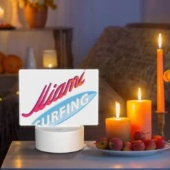 Rectangular Acrylic Night Light, A Logo For Miami Surfing. 7 Rectangular Acrylic Night Light, A Logo For Miami Surfing. -Pattern Night Light 8b4b6d0f83b6bbd2374ac26318eb9e6a1b5ab897