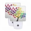 Night Light Set Of 2, A Tree With Many Different Colored Leaves. 2 Night Light Set Of 2, A Tree With Many Different Colored Leaves. -Pattern Night Light 8bc2efbf3e55cb71c02608da76b7cbb62e4c9c28