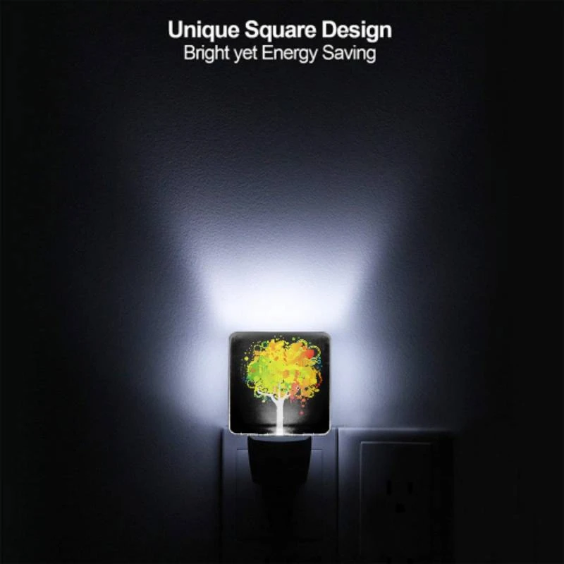 Night Light Set of 2, A tree with a rainbow of colors on it. Night Light Set Of 2, A Tree With A Rainbow Of Colors On It. -Pattern Night Light 8c8c066c6548360c769e5acb1d0ac33c0051a8fb