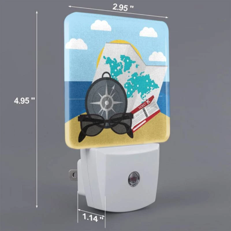 Night Light Set of 2, A map Night Light Set Of 2, A Map -Pattern Night Light 8c98a17d11add0c2e244613b3329f0560493af2a