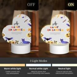 Love Acrylic Night Light, A Colorful Halloween Poster With Bats -Pattern Night Light 8d899cab997dbc6d0a0ae7ea58aa7444924a4431