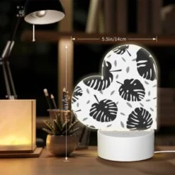 Love Acrylic Night Light, A Pattern Of Black And White Leaves. 7 Love Acrylic Night Light, A Pattern Of Black And White Leaves. -Pattern Night Light 8d9441d760a69e324bb04546c03f4a488f5f9bd3