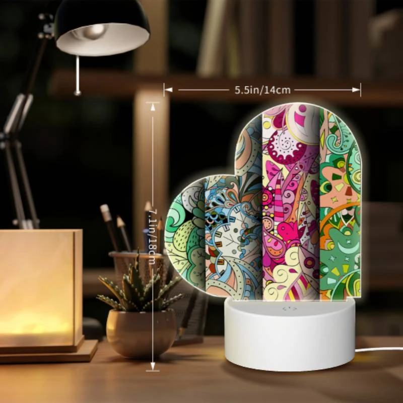 Love Acrylic Night Light, Four different colored paintings of flowers. Love Acrylic Night Light, Four Different Colored Paintings Of Flowers. -Pattern Night Light 8daa72f69215d19c4ac2931e694c40ac18048df6