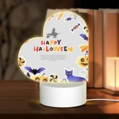 Love Acrylic Night Light, A Colorful Halloween Poster With Bats