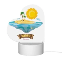 Love Acrylic Night Light, A Cartoon Of A Tropical Island With A Sun And Palm Trees. -Pattern Night Light 8dd6bd64dbcbd936342d6ef3e0d80cd60ecb0a4d