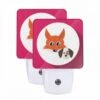 Night Light Set Of 2, A Cartoon Fox And A Dog Are Sitting Together. 2 Night Light Set Of 2, A Cartoon Fox And A Dog Are Sitting Together. -Pattern Night Light 8e09132b0d066d0a0eaef36168f9ee2a62d96db3