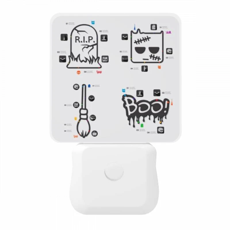 Night Light, Four different Halloween themed stickers are shown. Night Light, Four Different Halloween Themed Stickers Are Shown. -Pattern Night Light 8e2721343e0e2648b42eeaf0509d992c097f013b