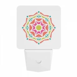 Night Light, A Colorful Flower Design With A Yellow Center. 9 Night Light, A Colorful Flower Design With A Yellow Center. -Pattern Night Light 8e3aadb1f9b3b50cbf6b565e073fe2fde9b8df59