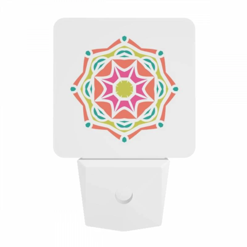 Night Light, A colorful flower design with a yellow center. Night Light, A Colorful Flower Design With A Yellow Center. -Pattern Night Light 8e3aadb1f9b3b50cbf6b565e073fe2fde9b8df59