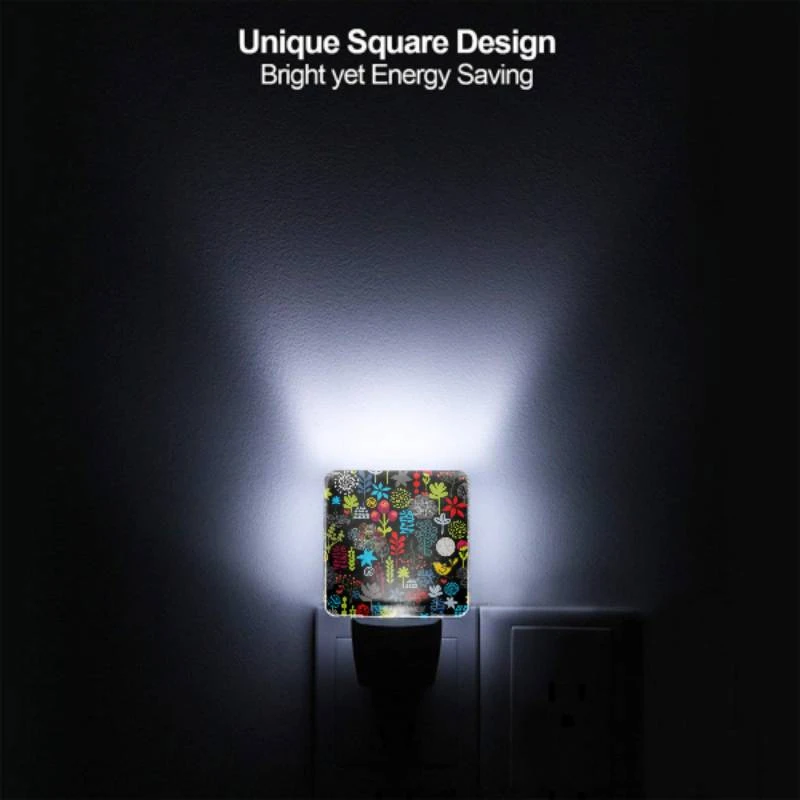 Night Light Set of 2, A colorful flower pattern with a bird in the middle. Night Light Set Of 2, A Colorful Flower Pattern With A Bird In The Middle. -Pattern Night Light 8e6f58c70610799abc7c7762af060da8d8eb911f