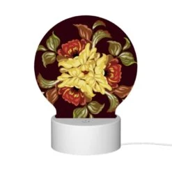 Round Acrylic Night Light, A Colorful Flower Design With Yellow 11 Round Acrylic Night Light, A Colorful Flower Design With Yellow -Pattern Night Light 8fd135319ac24d20727175e31d8234bc05ff3c0a