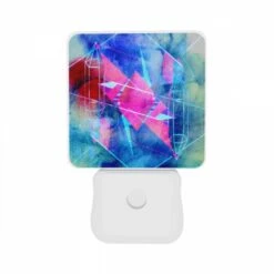 Night Light Set Of 2, A Blue And Pink Geometric Design. 10 Night Light Set Of 2, A Blue And Pink Geometric Design. -Pattern Night Light 9008591ecbfe0dd001bfe269bab51c60f5e349d0