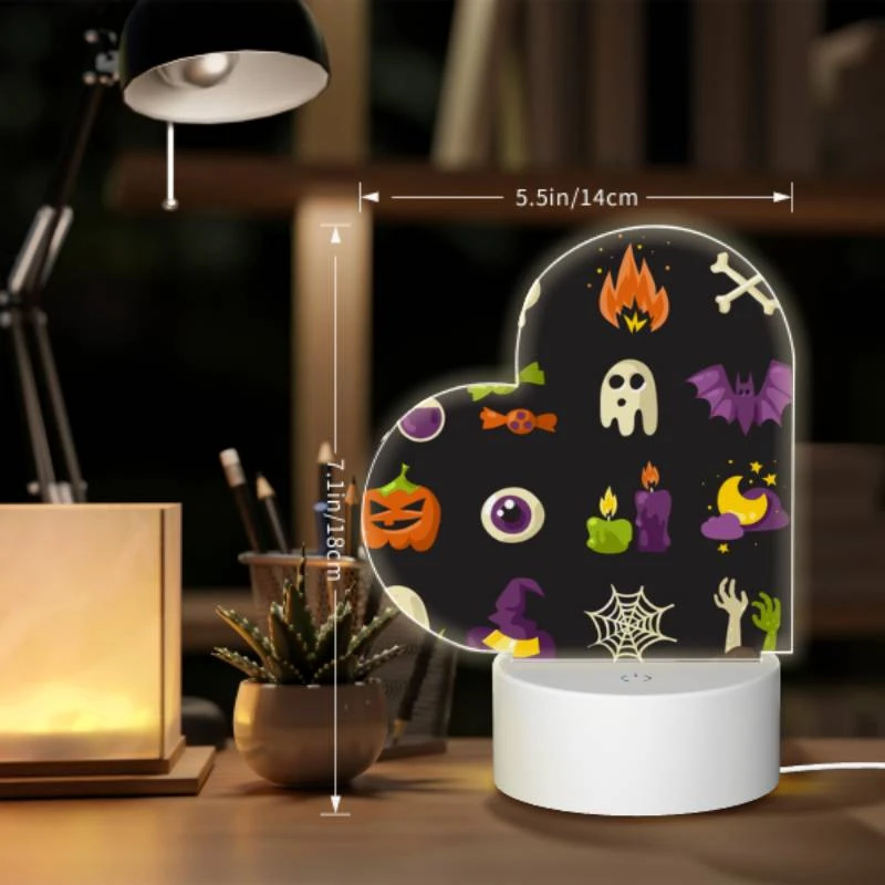 Love Acrylic Night Light, A collection of Halloween icons Love Acrylic Night Light, A Collection Of Halloween Icons -Pattern Night Light 904abd712a047cfc59f95a1e030985b7986badaa