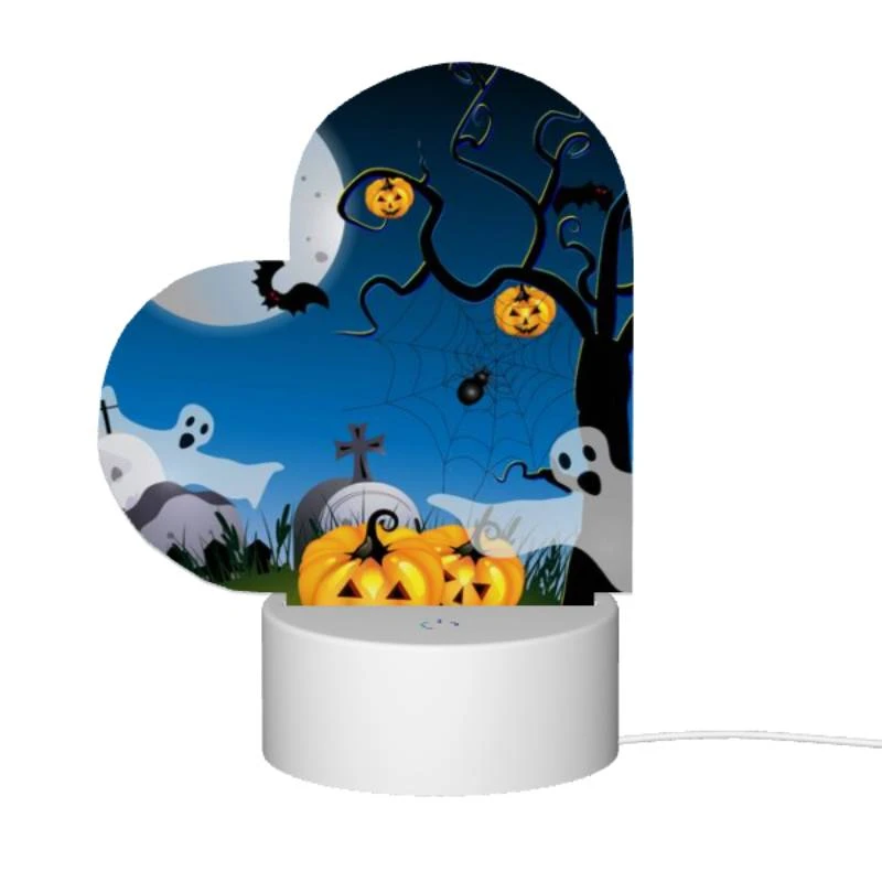 Love Acrylic Night Light, A tree with a spider web and pumpkins hanging from it. Love Acrylic Night Light, A Tree With A Spider Web And Pumpkins Hanging From It. -Pattern Night Light 90becb6112e6b8be23ee8388234df8156aece143