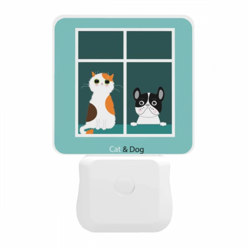 Night Light, A cat and a dog are sitting next to each other Night Light, A Cat And A Dog Are Sitting Next To Each Other -Pattern Night Light 916c8b223fefbd3871fbedd1b356d572a5bb4265