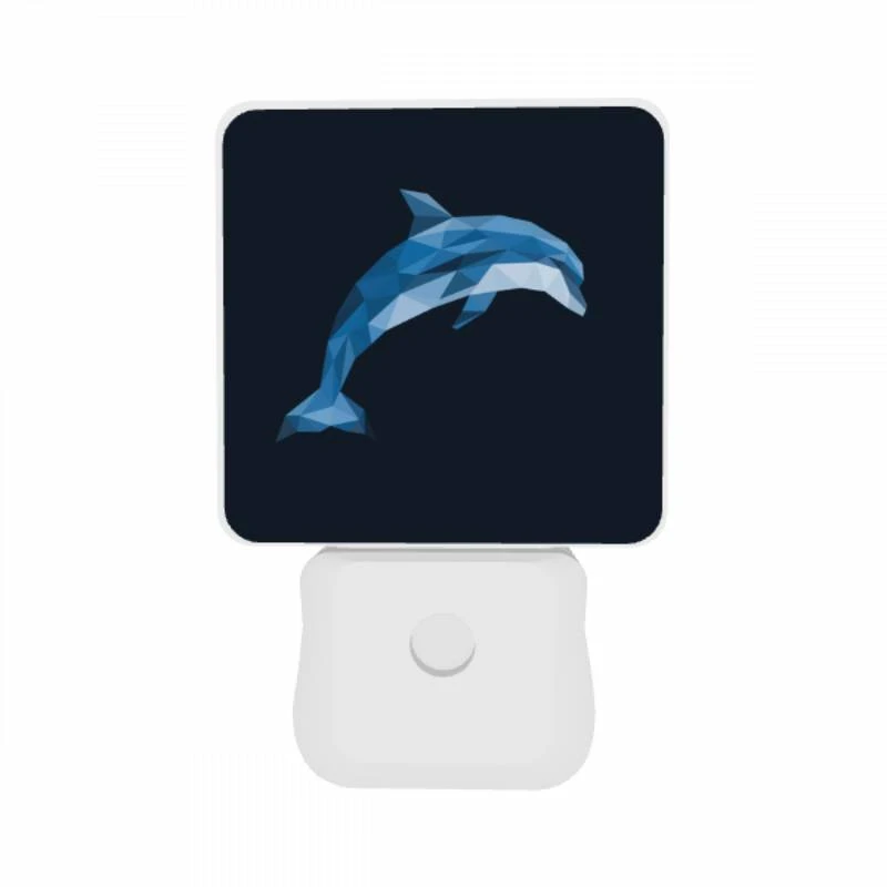 Night Light Set of 2, A blue dolphin with a white belly. Night Light Set Of 2, A Blue Dolphin With A White Belly. -Pattern Night Light 91eda1abba08483e7865d1fb2282fa26e7126750