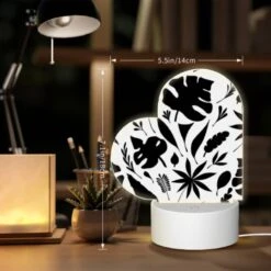 Love Acrylic Night Light, A Black And White Image Of A Leafy Plant. 7 Love Acrylic Night Light, A Black And White Image Of A Leafy Plant. -Pattern Night Light 920854df0cd68985bddf72c5ec9fa6e52d72d2aa
