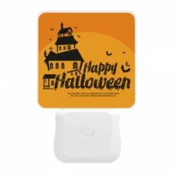 Night Light, A Halloween Poster With A Haunted House And Bats. 11 Night Light, A Halloween Poster With A Haunted House And Bats. -Pattern Night Light 931b036fc10bae43ec1e288918218f411dd88f4c