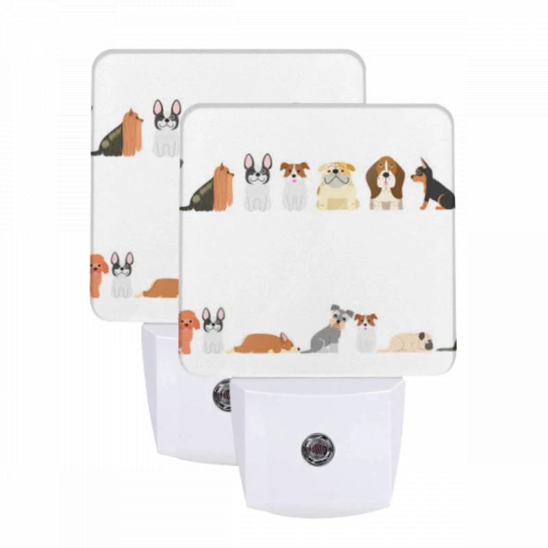 Night Light Set of 2, A series of dogs in different poses. Night Light Set Of 2, A Series Of Dogs In Different Poses. -Pattern Night Light 9437a4b853df761ee2b17e46a913c10106667e4a
