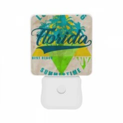 Night Light Set Of 2, A Poster Advertising Florida As The Best Beach. 10 Night Light Set Of 2, A Poster Advertising Florida As The Best Beach. -Pattern Night Light 949459ae97590665192d9b569f0da7ce1e95665e